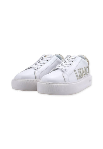 LIU JO Kylie 05 Sneaker Donna White Light Gold BA2065PX100 - Sandrini Calzature e Abbigliamento