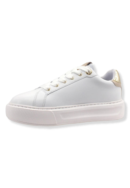 LIU JO Kylie 10 Sneaker Donna White Light Gold BF2123PX100 - Sandrini Calzature e Abbigliamento