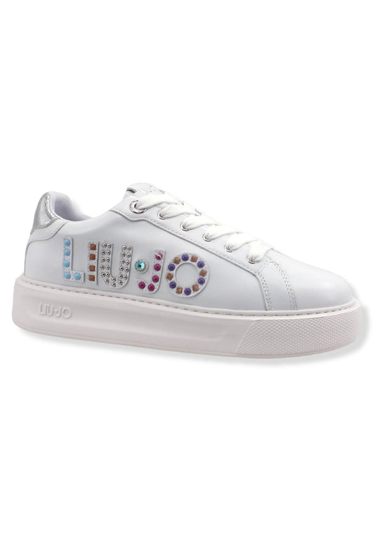 LIU JO Kylie 10 Sneaker Donna White Silver BF2123PX100 - Sandrini Calzature e Abbigliamento