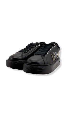 LIU JO Kylie 10 Sneaker Fur Donna Black Silver BF2123PX274 - Sandrini Calzature e Abbigliamento