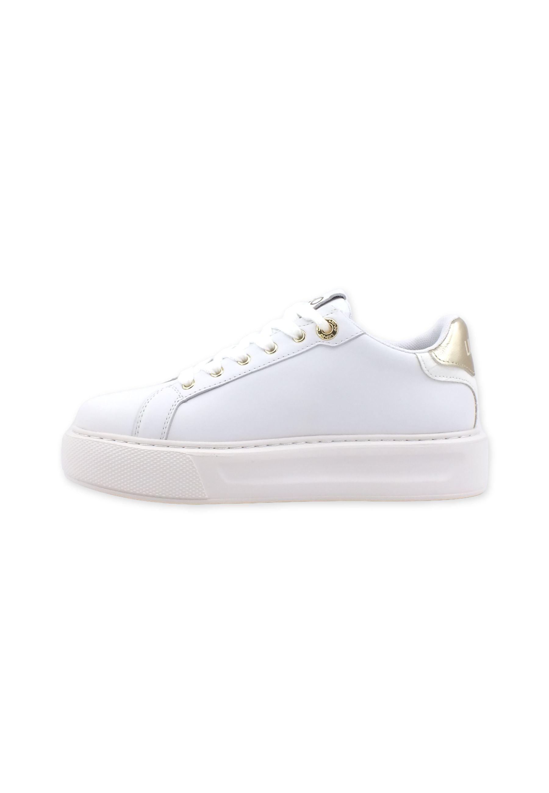 LIU JO Kylie 10 Sneaker White Light Gold BA3127PX335 - Sandrini Calzature e Abbigliamento