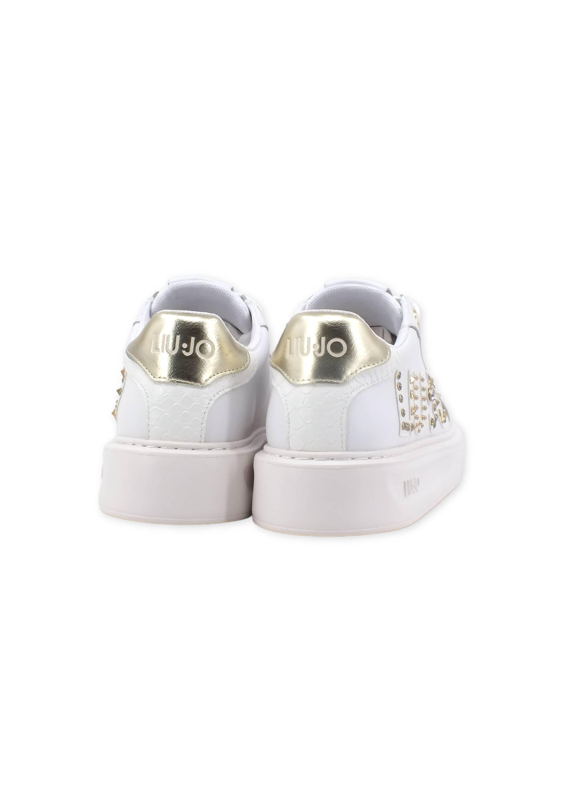 LIU JO Kylie 10 Sneaker White Light Gold BA3127PX335 - Sandrini Calzature e Abbigliamento