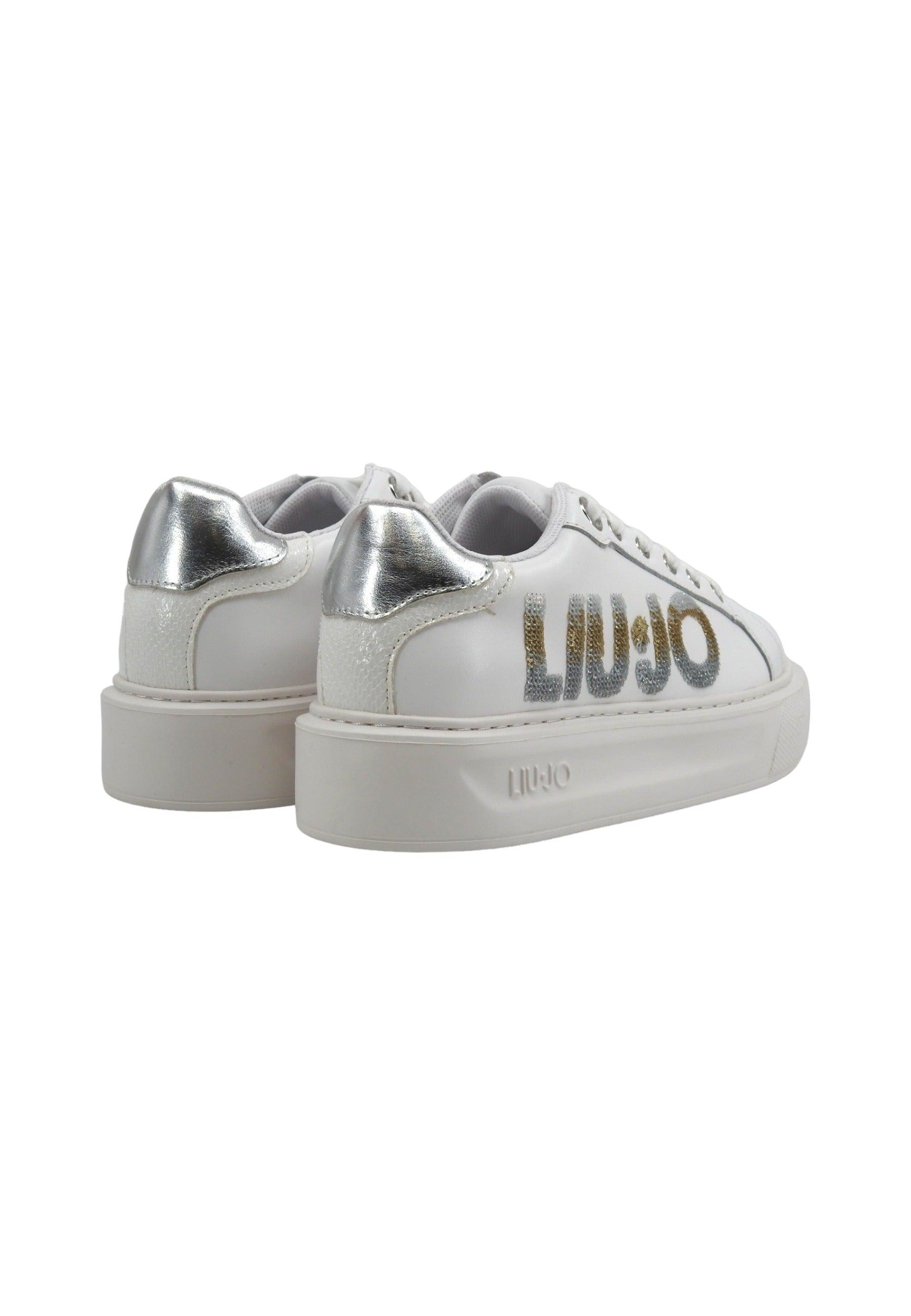 LIU JO Kylie 22 Sneaker Donna White Silver BA4071PX479 - Sandrini Calzature e Abbigliamento