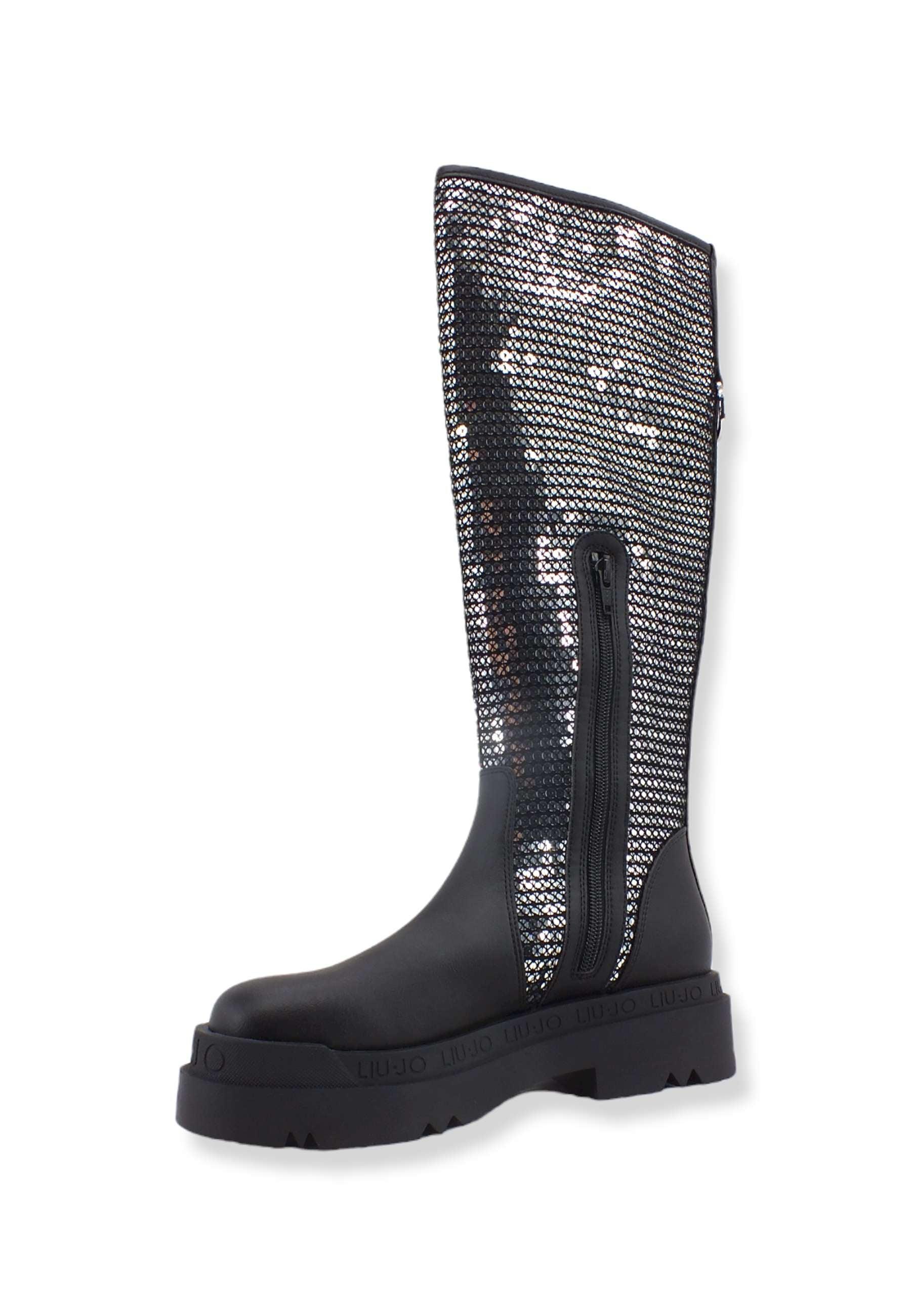 LIU JO Love 32 Stivale Paillettes Donna Black SF2187EX147 - Sandrini Calzature e Abbigliamento