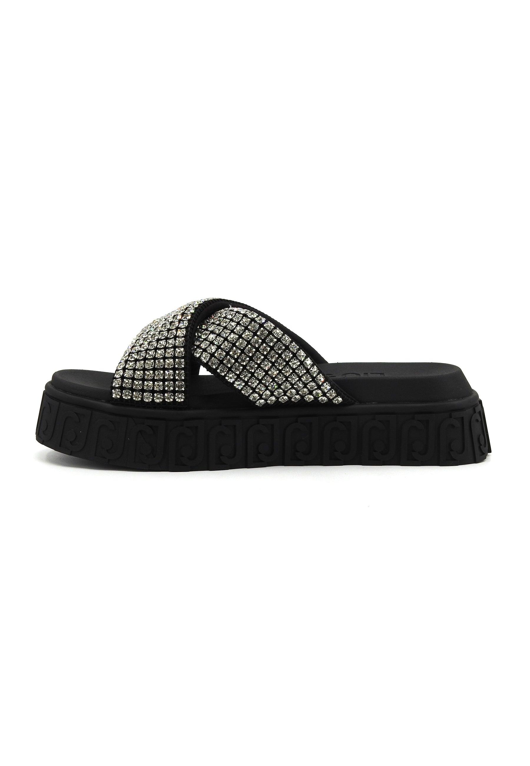 LIU JO Lovely Sandal 02 Ciabatta Donna Black BA4133TX421 - Sandrini Calzature e Abbigliamento