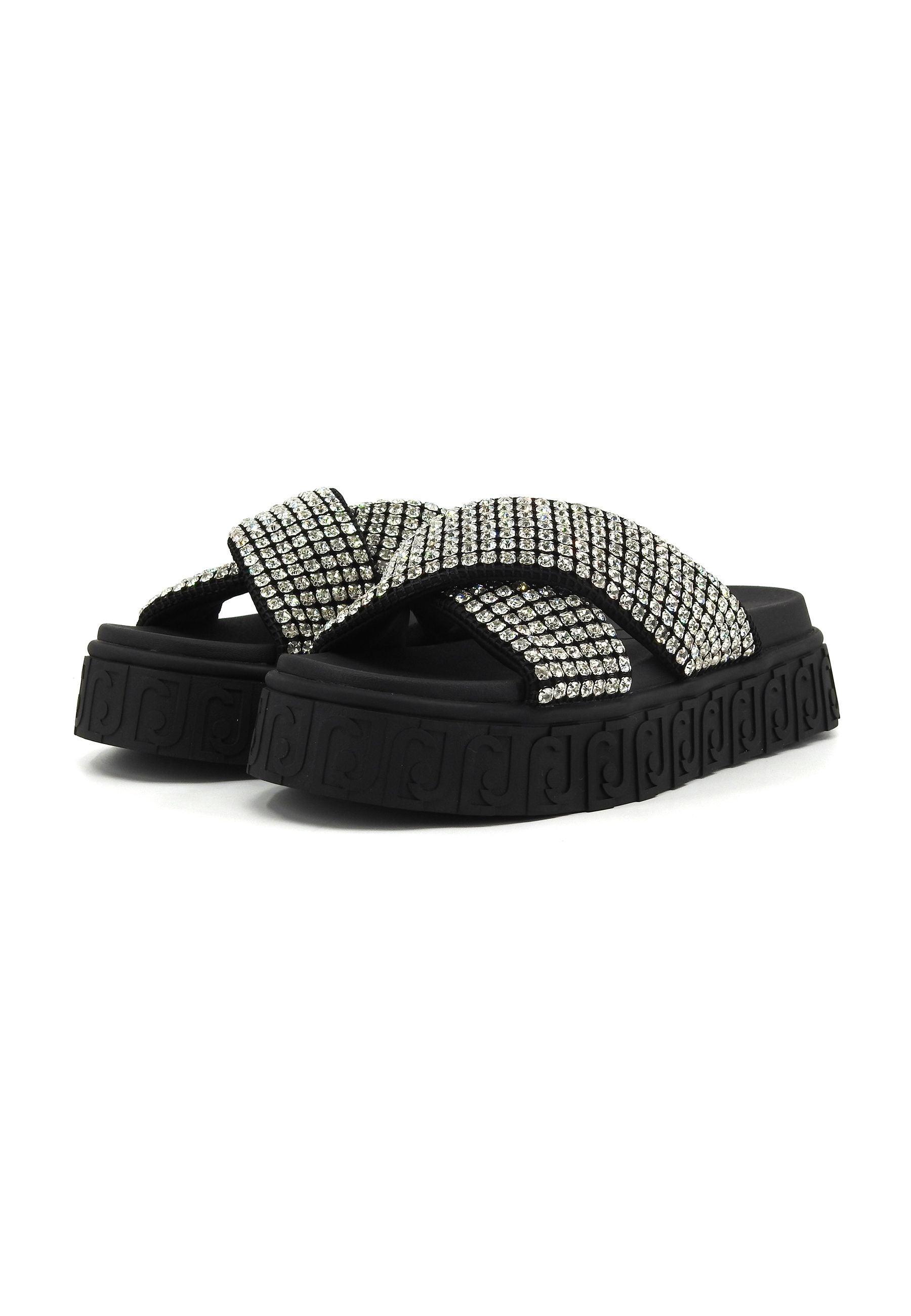 LIU JO Lovely Sandal 02 Ciabatta Donna Black BA4133TX421 - Sandrini Calzature e Abbigliamento