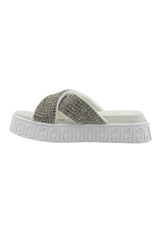 LIU JO Lovely Sandal 02 Ciabatta Donna White BA4133TX421 - Sandrini Calzature e Abbigliamento