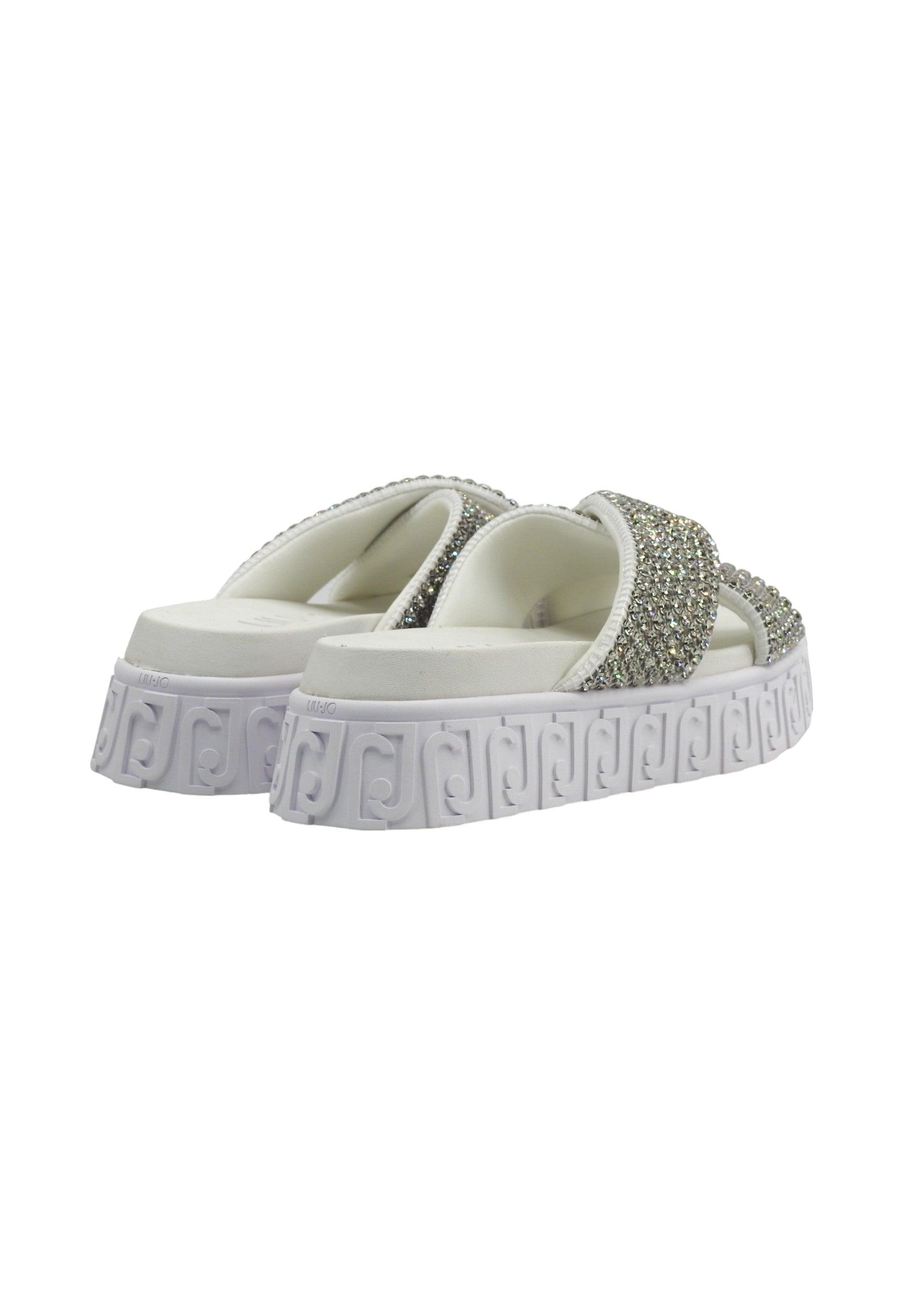 LIU JO Lovely Sandal 02 Ciabatta Donna White BA4133TX421 - Sandrini Calzature e Abbigliamento