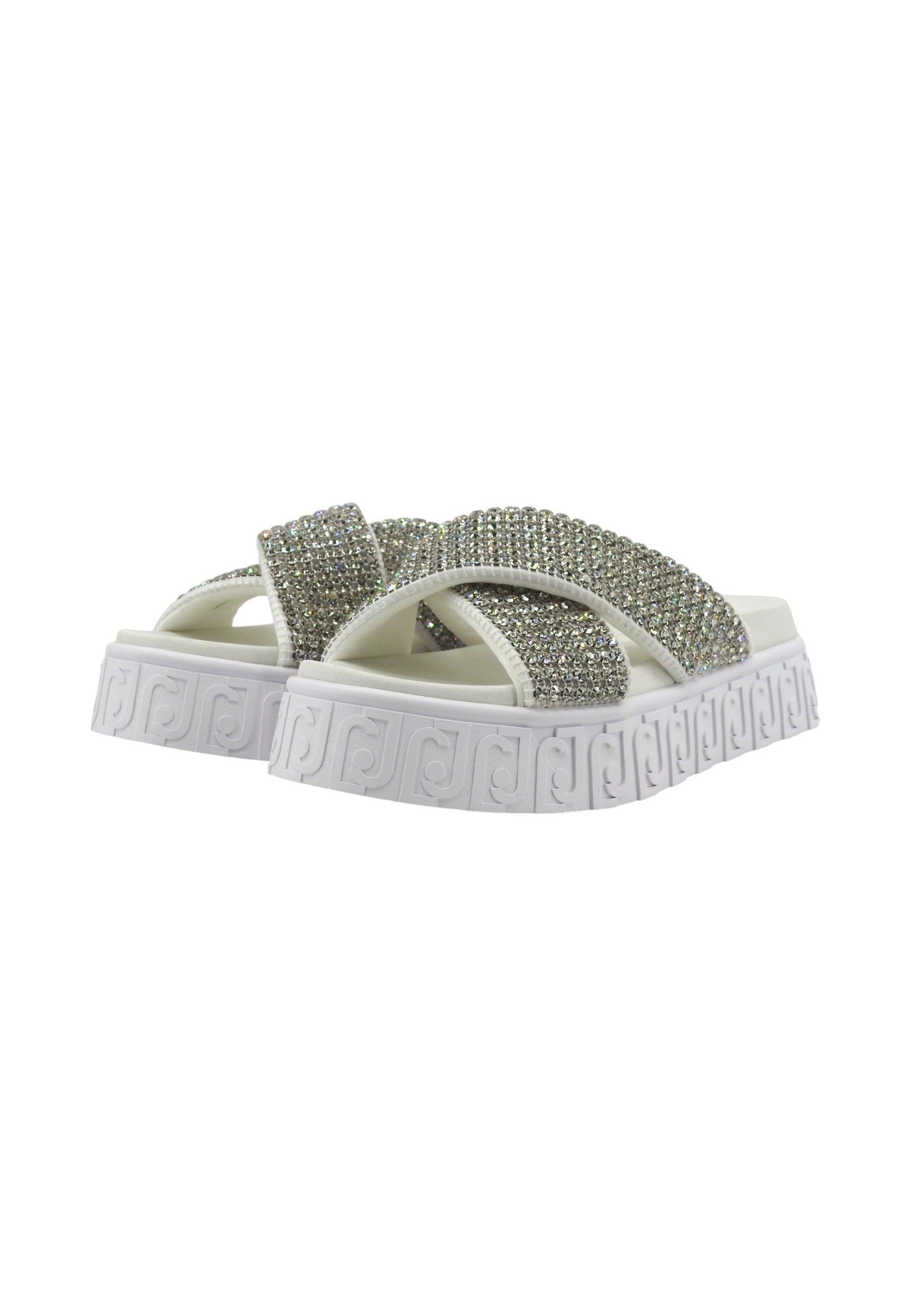 LIU JO Lovely Sandal 02 Ciabatta Donna White BA4133TX421 - Sandrini Calzature e Abbigliamento
