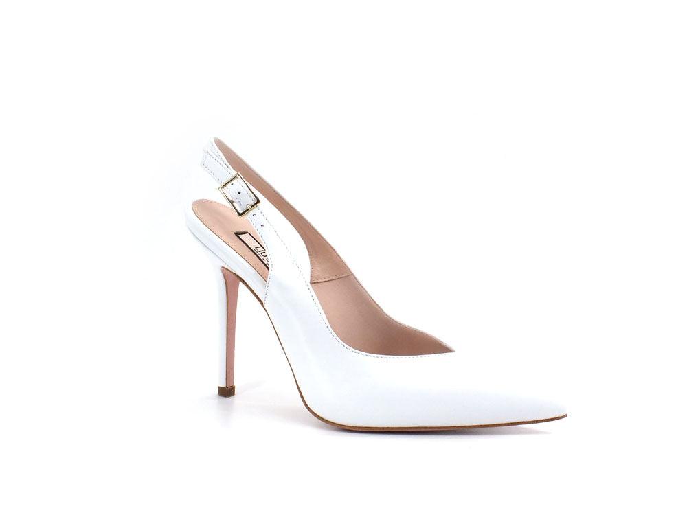 LIU JO Marilyn 4 Slingback Sandalo Tacco White Bianco SXX547P0062 - Sandrini Calzature e Abbigliamento