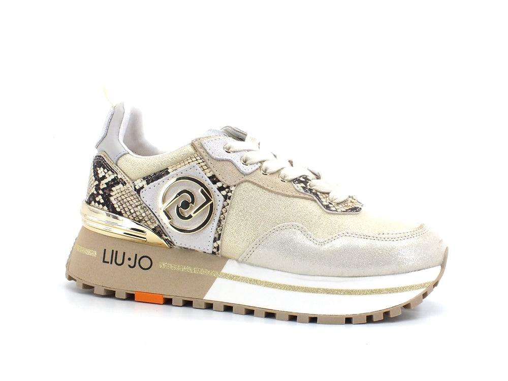 LIU JO Maxi Wonder 1 Sneaker Retro Snake Python Papyr BA2051PX227 - Sandrini Calzature e Abbigliamento