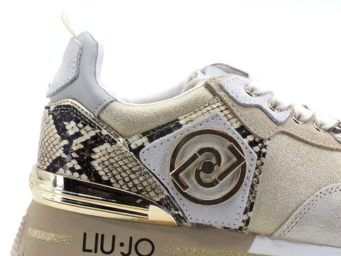 LIU JO Maxi Wonder 1 Sneaker Retro Snake Python Papyr BA2051PX227 - Sandrini Calzature e Abbigliamento