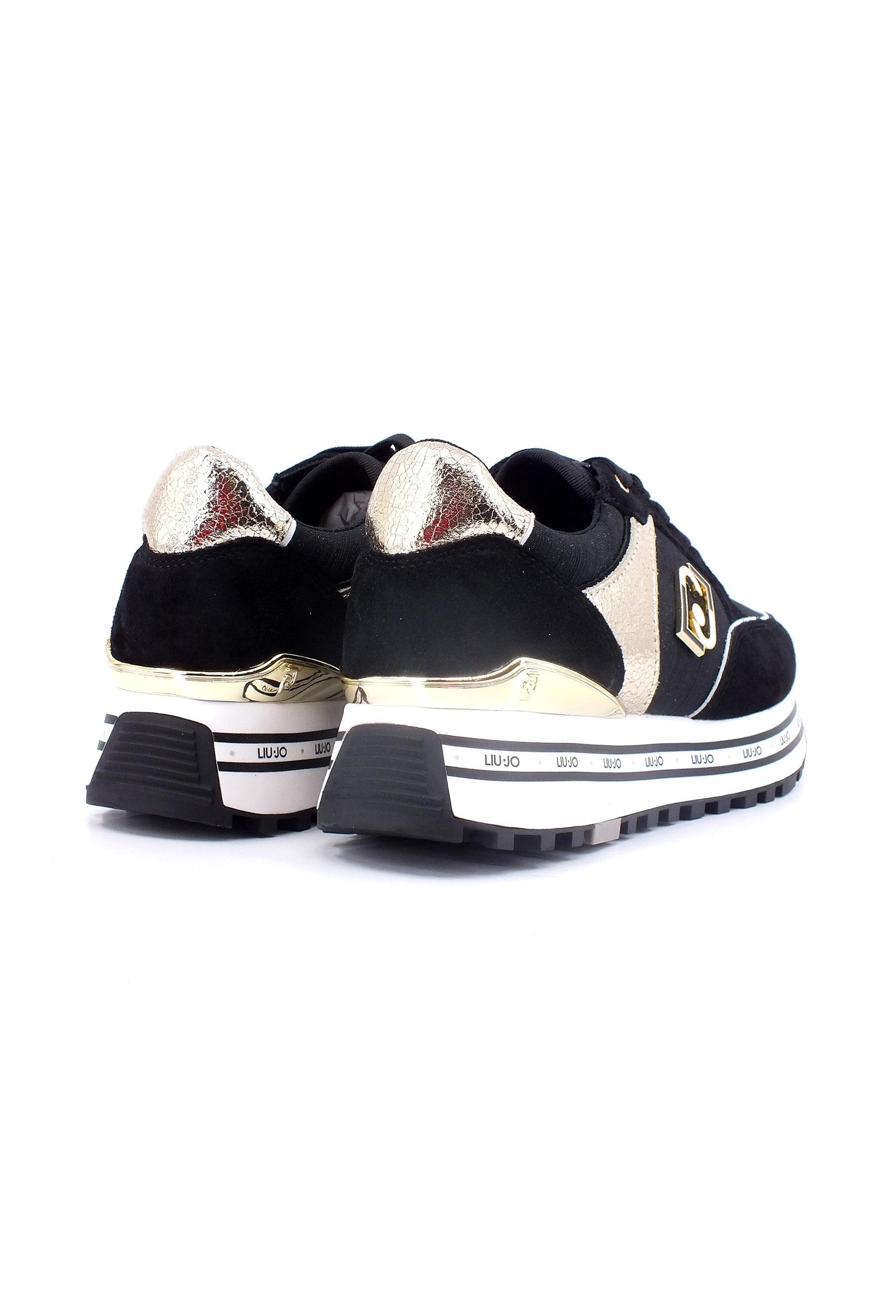 LIU JO Maxi Wonder 20 Sneaker Donna Black Gold BF3009PX388 - Sandrini Calzature e Abbigliamento