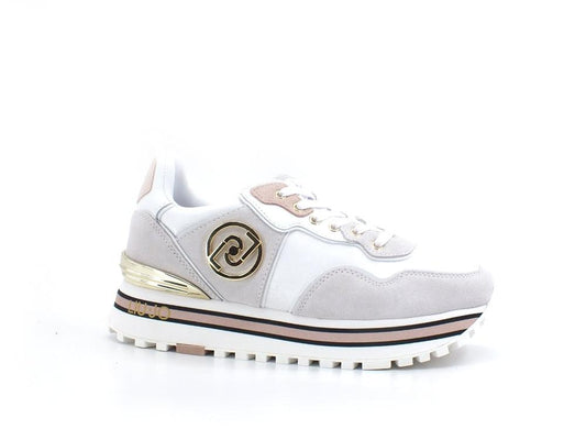LIU JO Maxi Wonder 24 Sneaker Cow Suede White BA2053PX102 - Sandrini Calzature e Abbigliamento