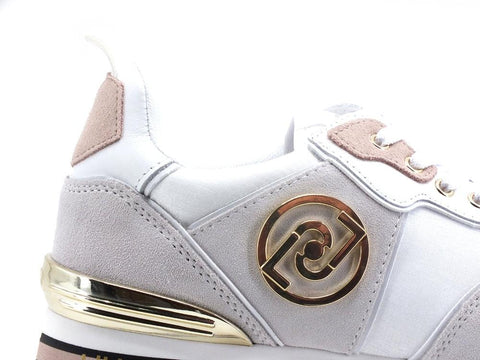 LIU JO Maxi Wonder 24 Sneaker Cow Suede White BA2053PX102 - Sandrini Calzature e Abbigliamento