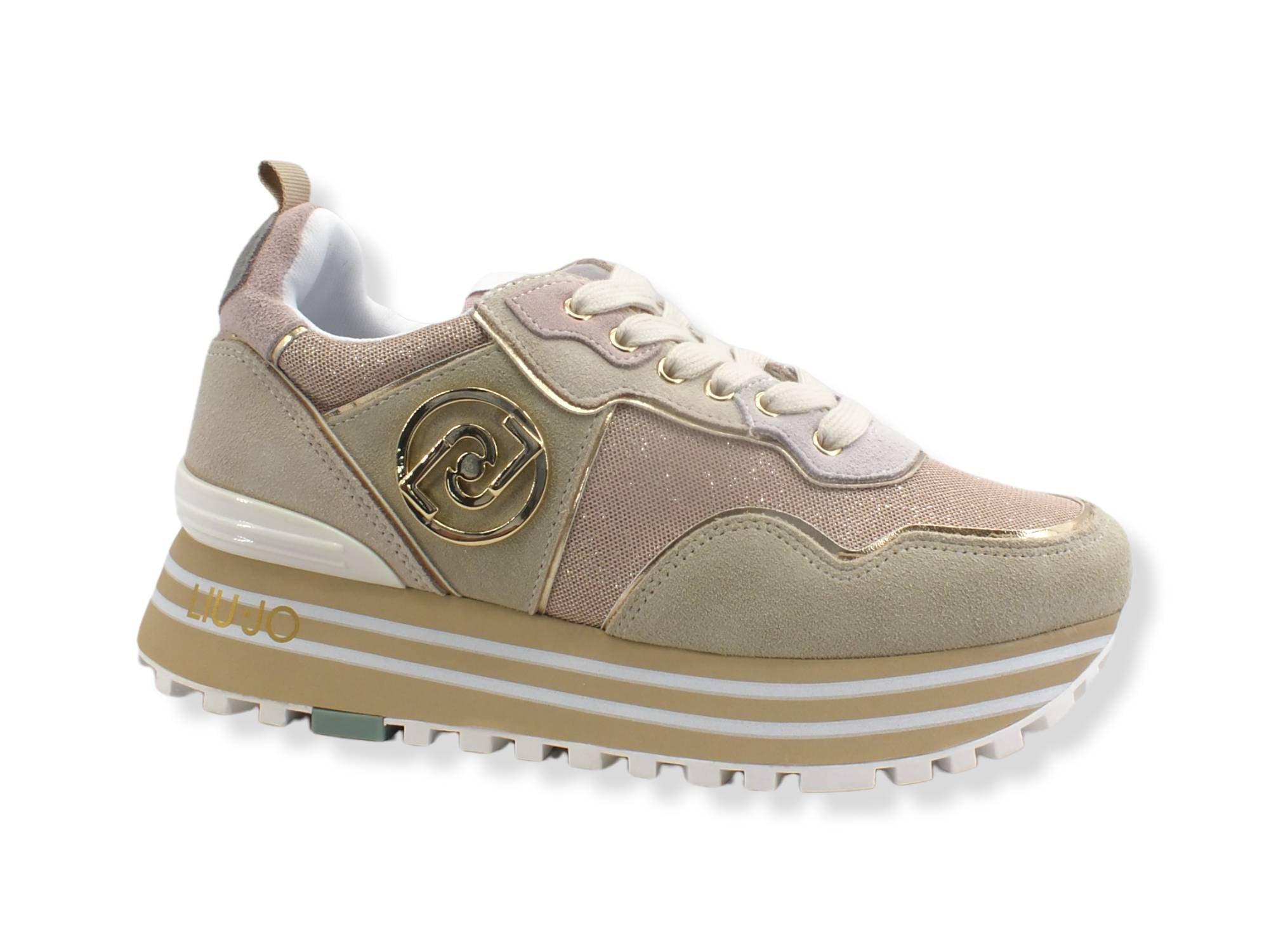 LIU JO Maxi Wonder 24 Sneaker Oro Papyrus Gold BA2053PX097 - Sandrini Calzature e Abbigliamento