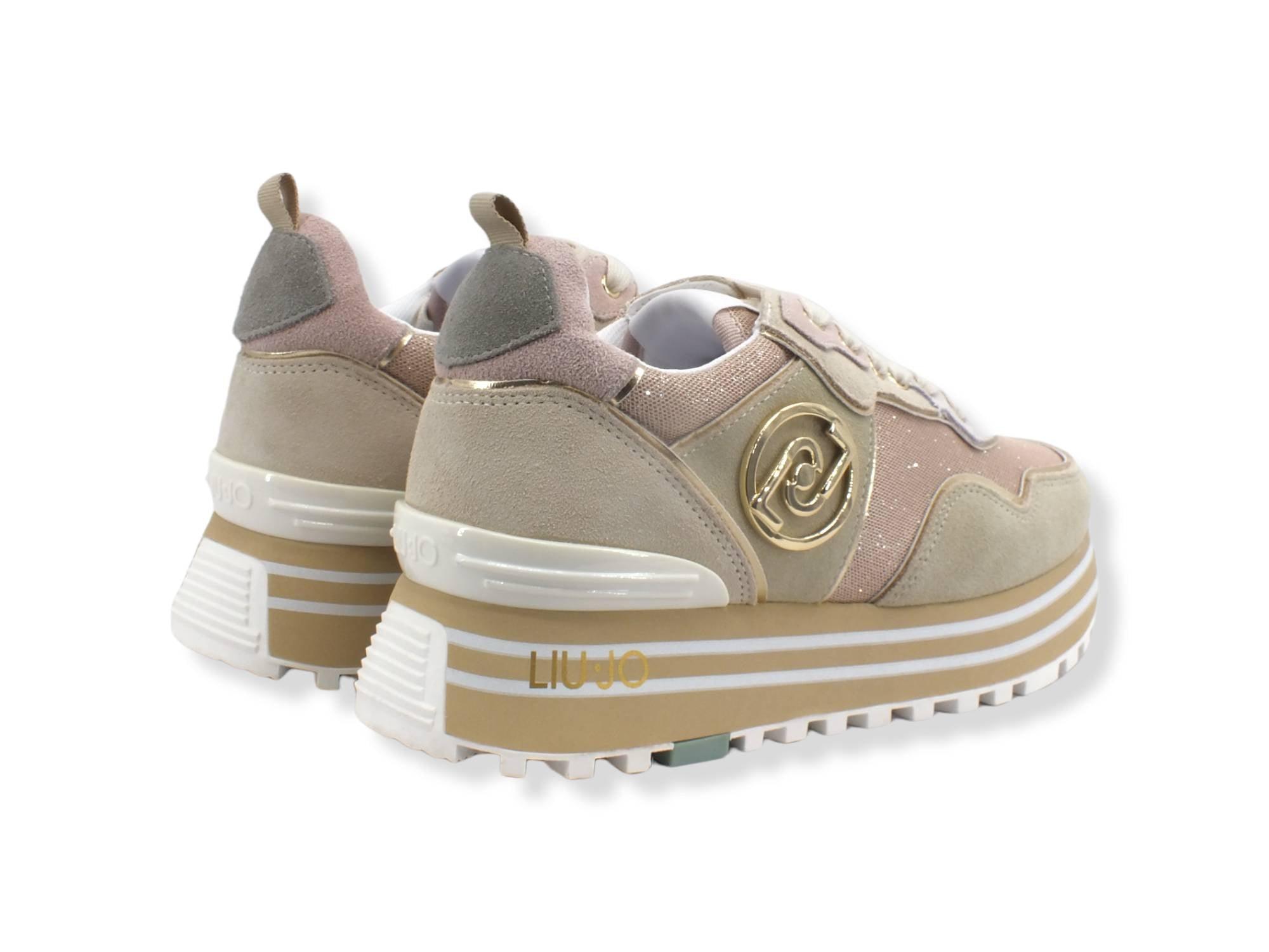 LIU JO Maxi Wonder 24 Sneaker Oro Papyrus Gold BA2053PX097 - Sandrini Calzature e Abbigliamento