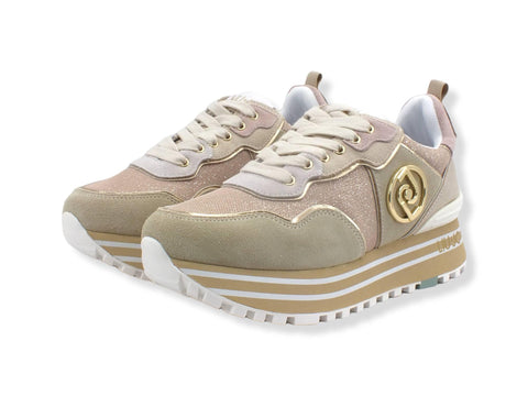 LIU JO Maxi Wonder 24 Sneaker Oro Papyrus Gold BA2053PX097 - Sandrini Calzature e Abbigliamento