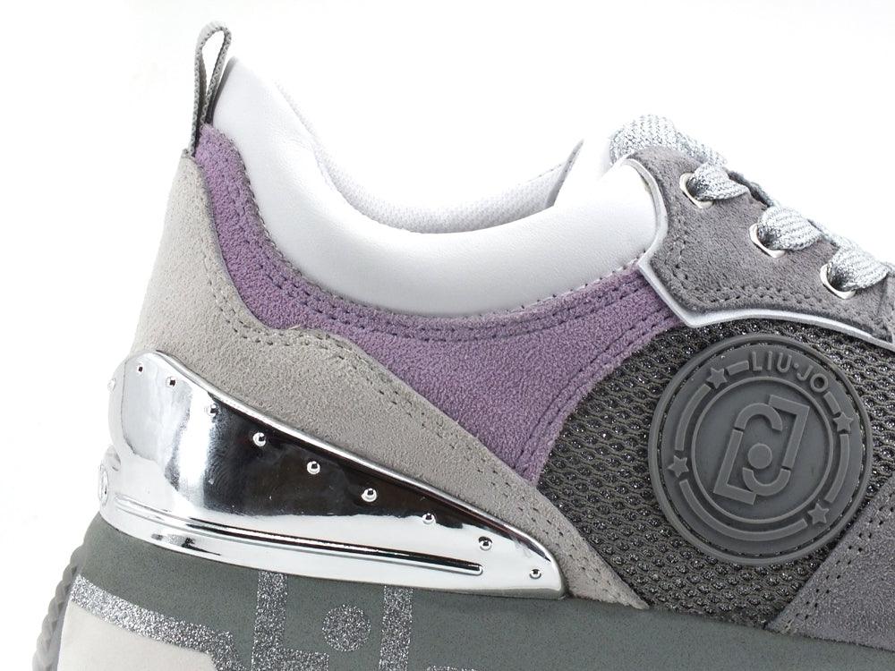 LIU JO Maxi Wonder 38 Sneaker Suede Glitter Cement Lilla BA2061PX230 - Sandrini Calzature e Abbigliamento