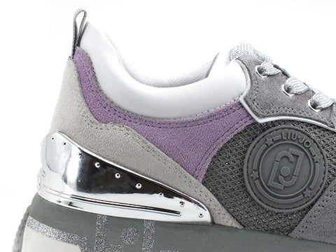 LIU JO Maxi Wonder 38 Sneaker Suede Glitter Cement Lilla BA2061PX230 - Sandrini Calzature e Abbigliamento