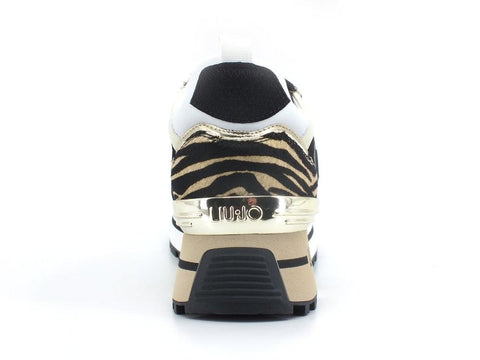 LIU JO Maxi Wonder 40 Sneaker Cow Pony Leather Papyrus Black BA2059PX231 - Sandrini Calzature e Abbigliamento