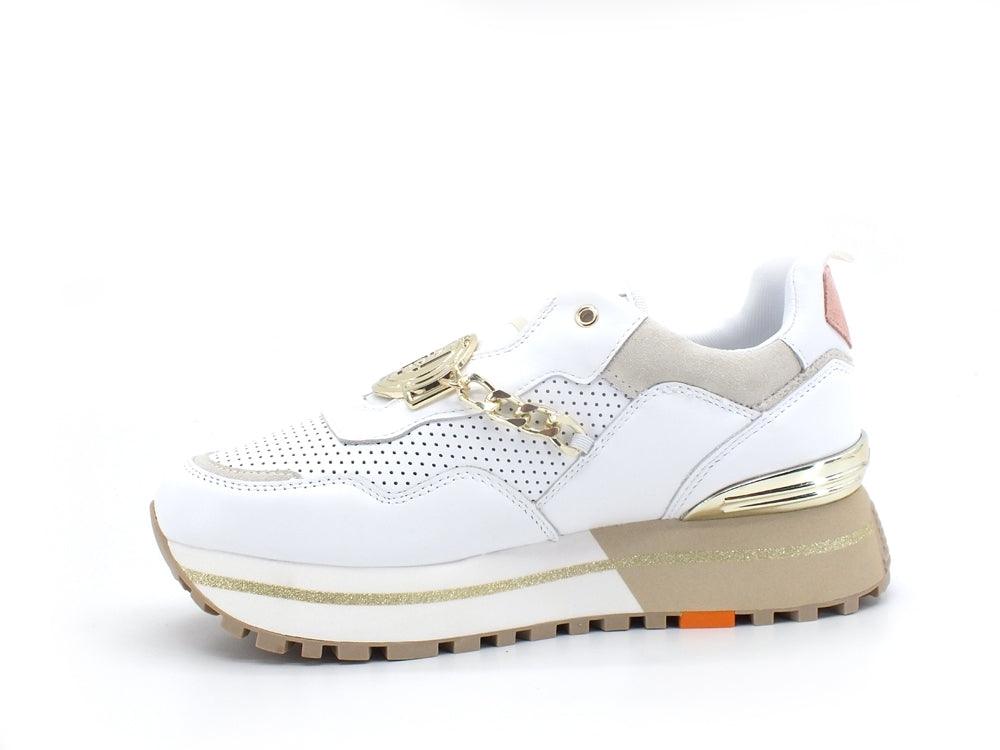LIU JO Maxi Wonder 43 Sneaker Calf White Lamb BA2133P0102 - Sandrini Calzature e Abbigliamento