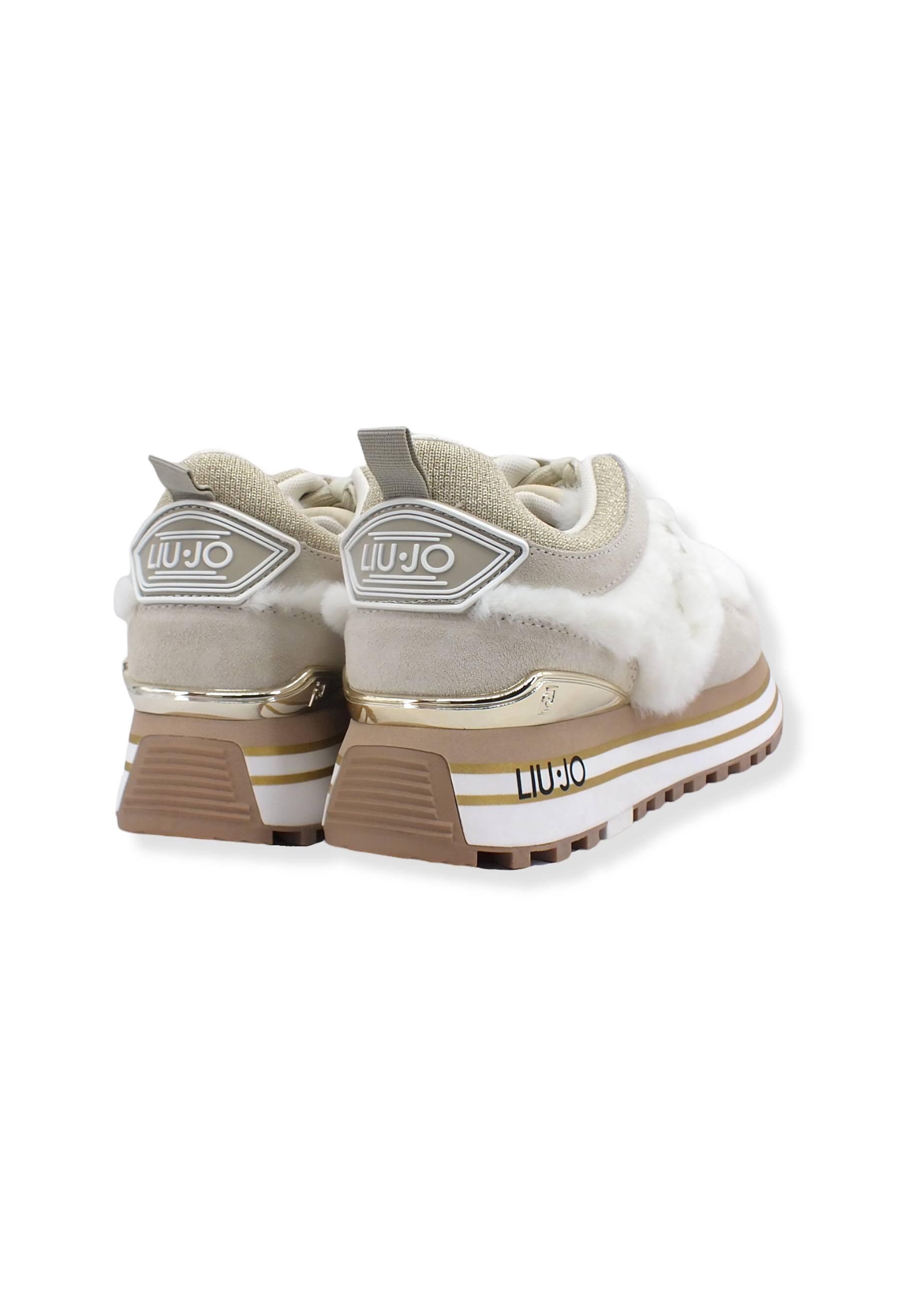 LIU JO Maxi Wonder 48 Sneaker Pelo Donna White BF2113PX295 - Sandrini Calzature e Abbigliamento