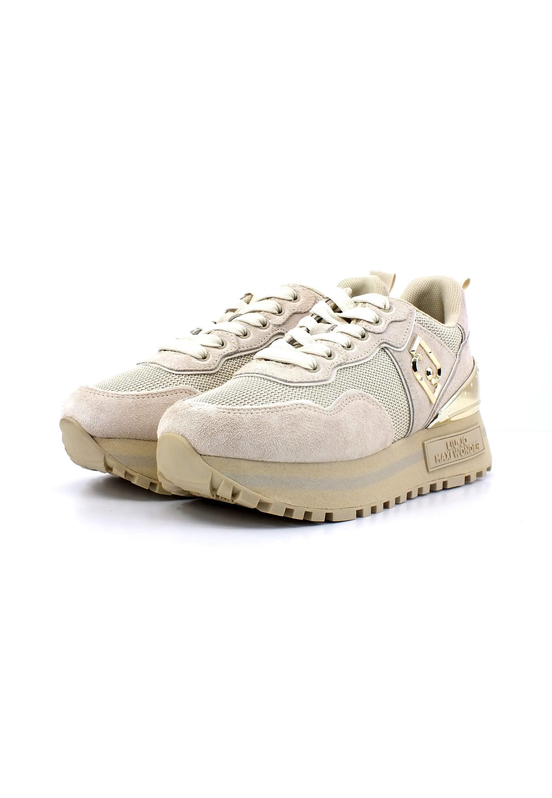 LIU JO Maxi Wonder 52 Sneaker Donna Egg Shell Beige BF3011PX027 - Sandrini Calzature e Abbigliamento