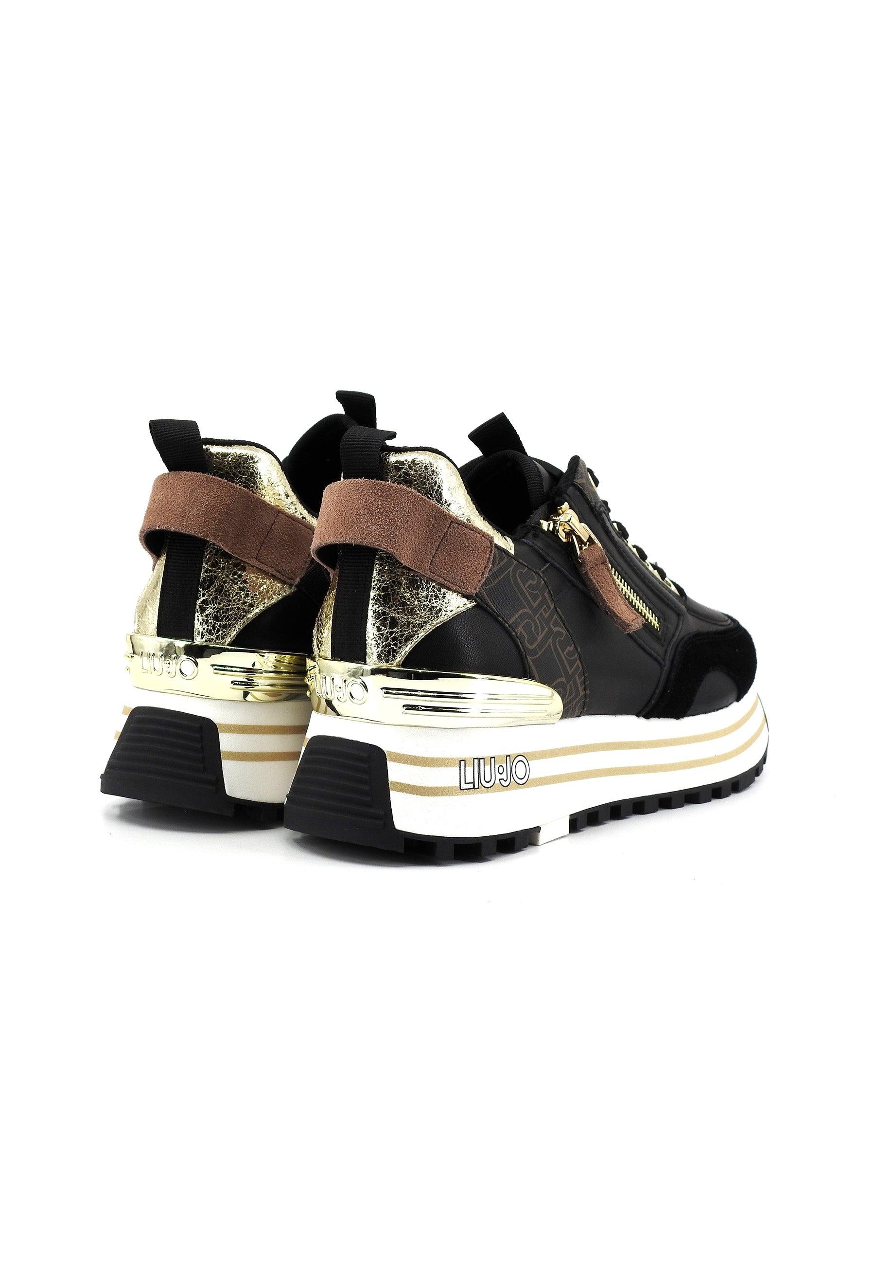 LIU JO Maxi Wonder 72 Sneaker Donna Black Brown BA4057PX454 - Sandrini Calzature e Abbigliamento