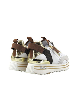 LIU JO Maxi Wonder 72 Sneaker Donna Off White Brown BA4057PX454 - Sandrini Calzature e Abbigliamento