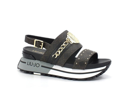 LIU JO Maxi Wonder Sandal 8 Sandalo Borchie Brown BA2149EX057 - Sandrini Calzature e Abbigliamento