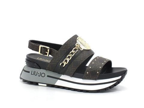 LIU JO Maxi Wonder Sandal 8 Sandalo Borchie Brown BA2149EX057 - Sandrini Calzature e Abbigliamento