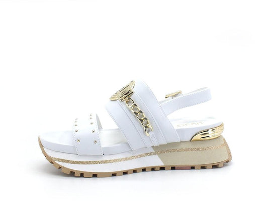 LIU JO Maxi Wonder Sandal 8 Sandalo Glitter White BA2149P0102 - Sandrini Calzature e Abbigliamento