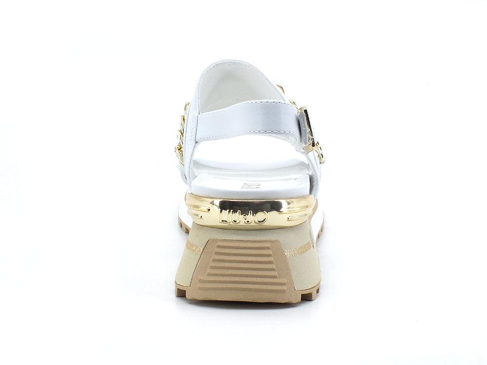 LIU JO Maxi Wonder Sandal 8 Sandalo Glitter White BA2149P0102 - Sandrini Calzature e Abbigliamento