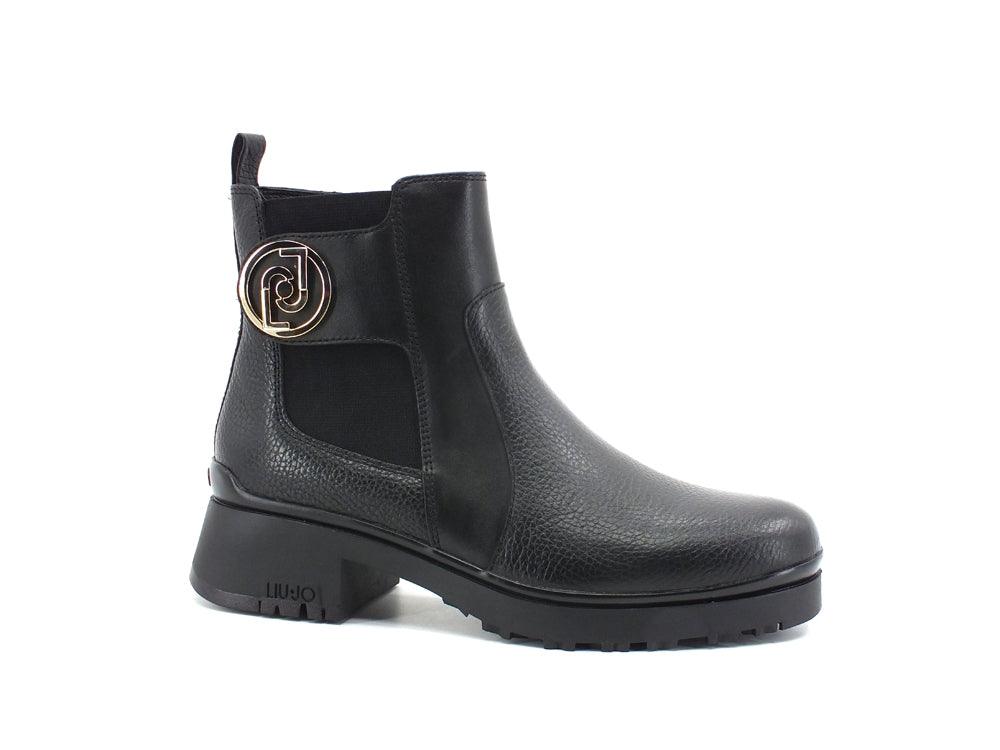 LIU JO New Nancy 45 Bootie Stivaletto Logo Black SF1053P0102 - Sandrini Calzature e Abbigliamento
