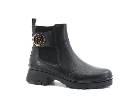 LIU JO New Nancy 45 Bootie Stivaletto Logo Black SF1053P0102 - Sandrini Calzature e Abbigliamento