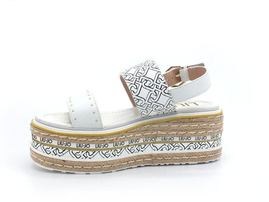 LIU JO Noemi 01 Sandalo Flat Form White SA2177P0102 - Sandrini Calzature e Abbigliamento