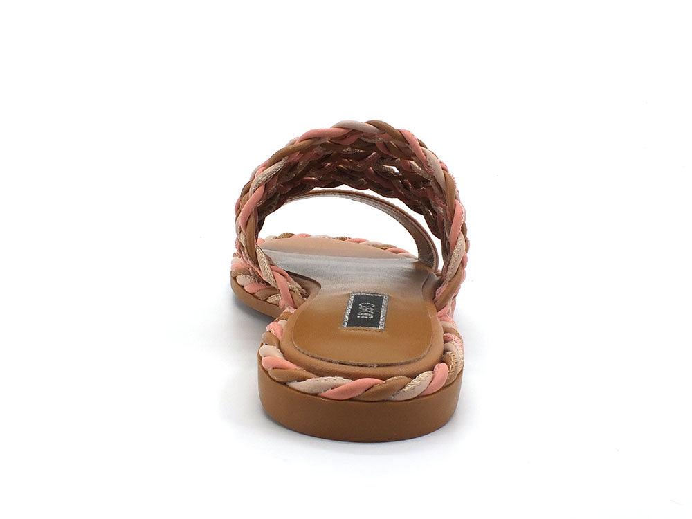 LIU JO Pepita 01 Ciabatta Spreading Intreccio Nut Coral SA2137EX014 - Sandrini Calzature e Abbigliamento