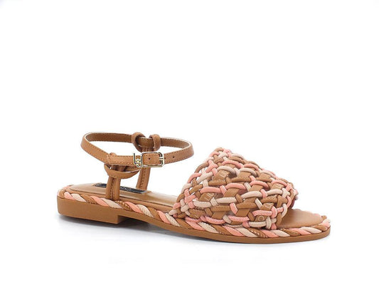 LIU JO Pepita 06 Sandalo Spreading Bicolor Nut Coral SA2143EX014 - Sandrini Calzature e Abbigliamento