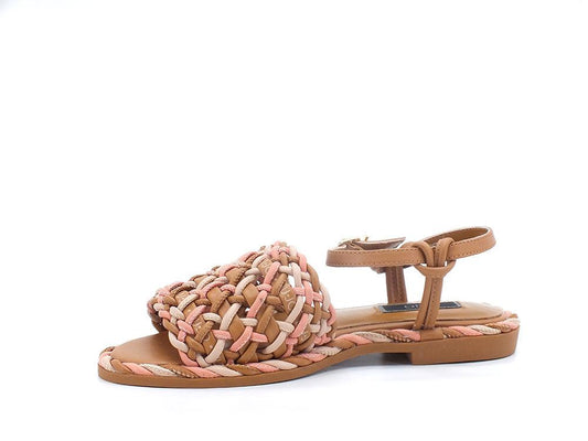 LIU JO Pepita 06 Sandalo Spreading Bicolor Nut Coral SA2143EX014 - Sandrini Calzature e Abbigliamento