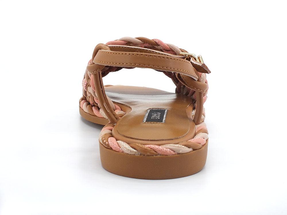 LIU JO Pepita 06 Sandalo Spreading Bicolor Nut Coral SA2143EX014 - Sandrini Calzature e Abbigliamento