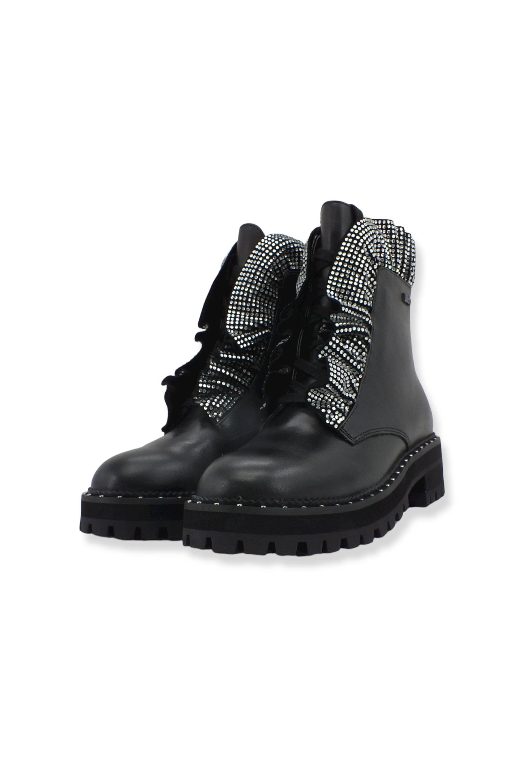 LIU JO Pink 148 Strass Anfibio Donna Black SF2041P0102 - Sandrini Calzature e Abbigliamento