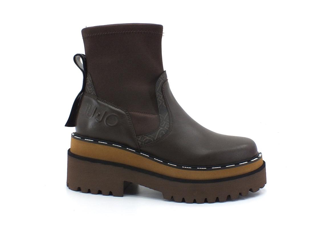 LIU JO Purple 05 Stivaletto Anfibio Satin Testa di Moro SF1041PX190 - Sandrini Calzature e Abbigliamento