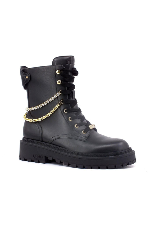 LIU JO Rumi 11 Stivaletto Anfibio Donna Black SF3225P0102 - Sandrini Calzature e Abbigliamento