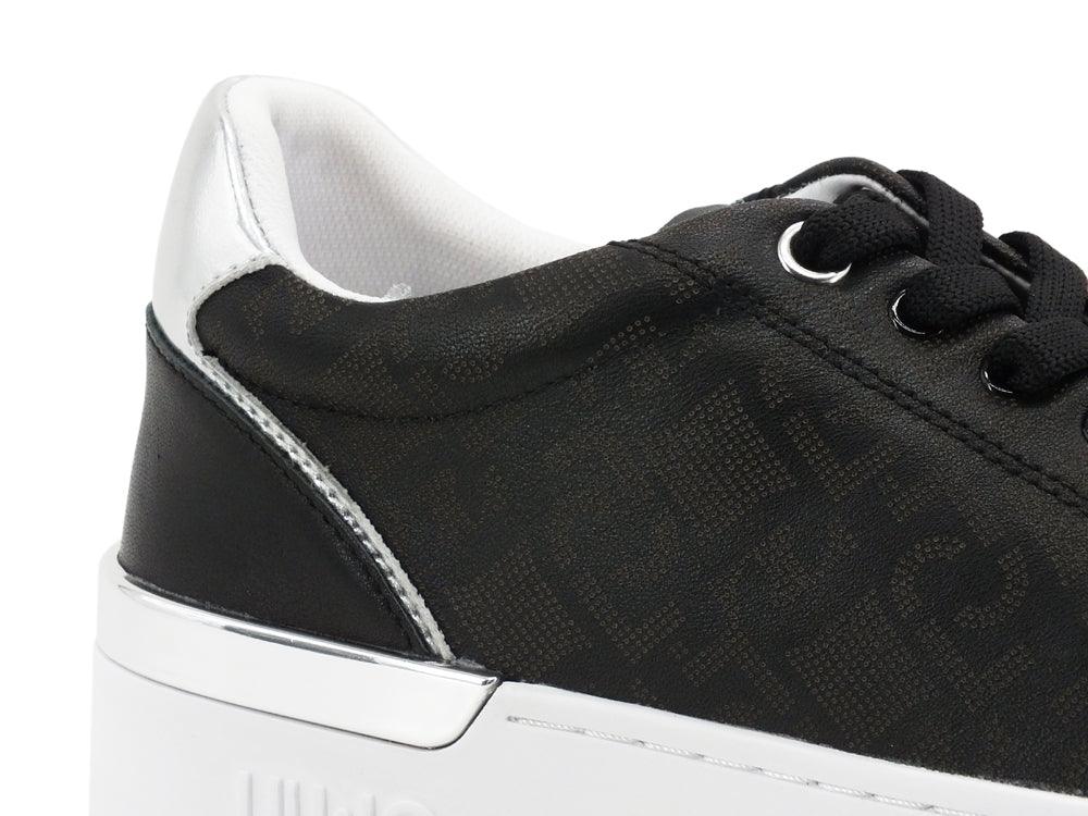 LIU JO Silvia 32 Sneaker Nappa Printed Black Gold BA1027PX132 - Sandrini Calzature e Abbigliamento