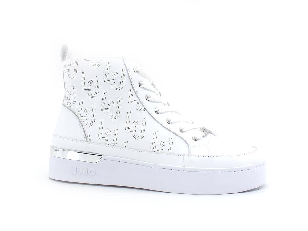 LIU JO Silvia 46 Sneaker Calf Printed White BA2003P0102 - Sandrini Calzature e Abbigliamento