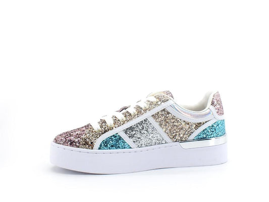 LIU JO Silvia 53 Sneaker Glitter Multi Pink Silver Turquoise BA2009TX007 - Sandrini Calzature e Abbigliamento