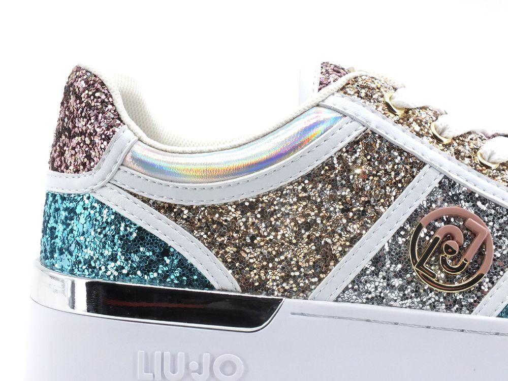 LIU JO Silvia 53 Sneaker Glitter Multi Pink Silver Turquoise BA2009TX007 - Sandrini Calzature e Abbigliamento