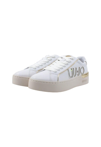 LIU JO Silvia 65 Sneaker Donna White Light Gold BF3045EX097 - Sandrini Calzature e Abbigliamento