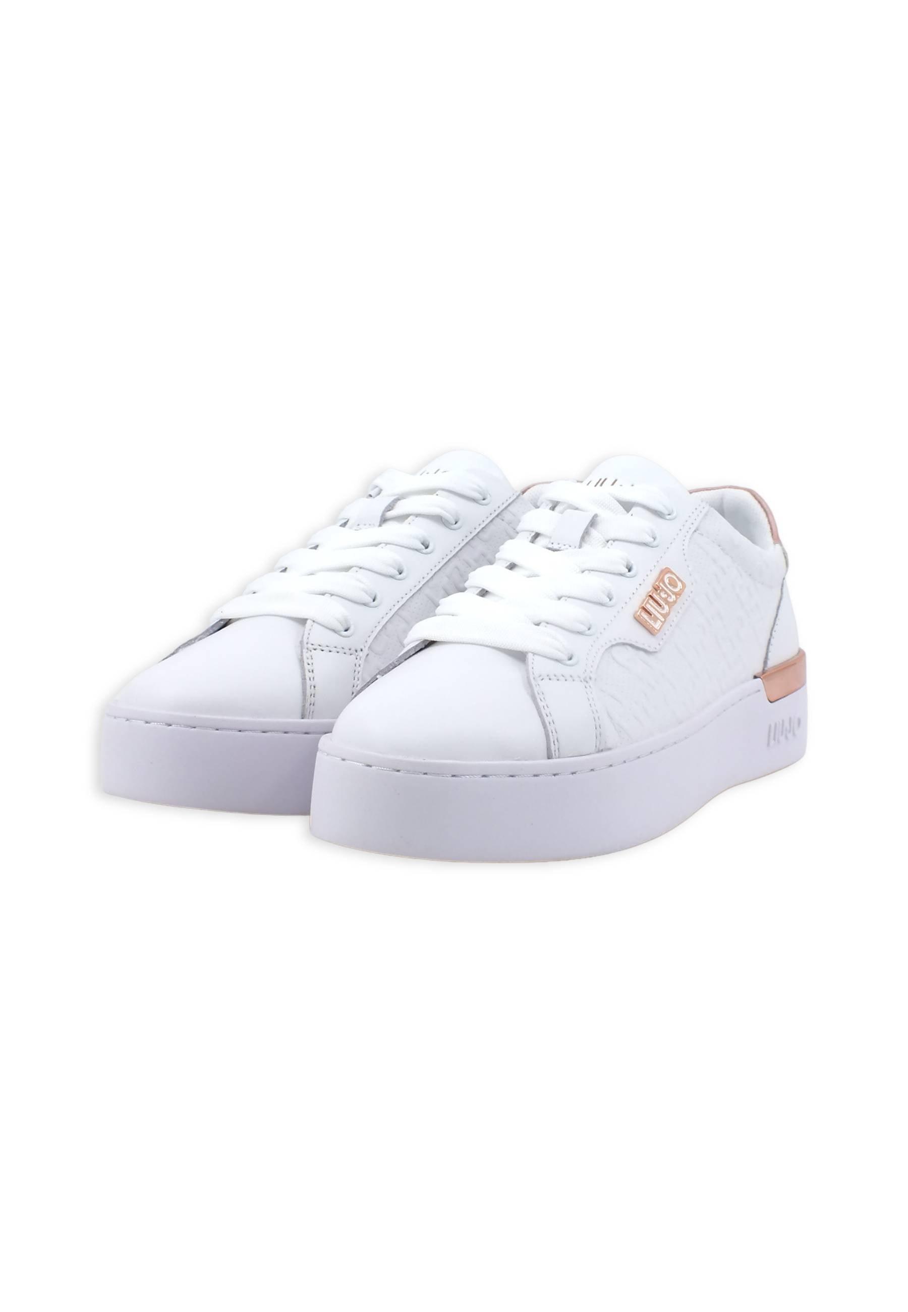 LIU JO Silvia 70 Sneaker Monogram Donna White BA3023PX298 - Sandrini Calzature e Abbigliamento